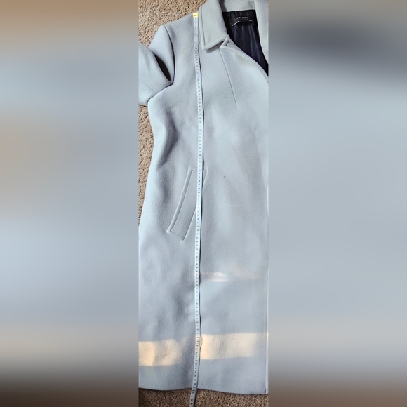 Zara Women's Soft Ligth Blue Trench Coat - Picture 8 of 14
